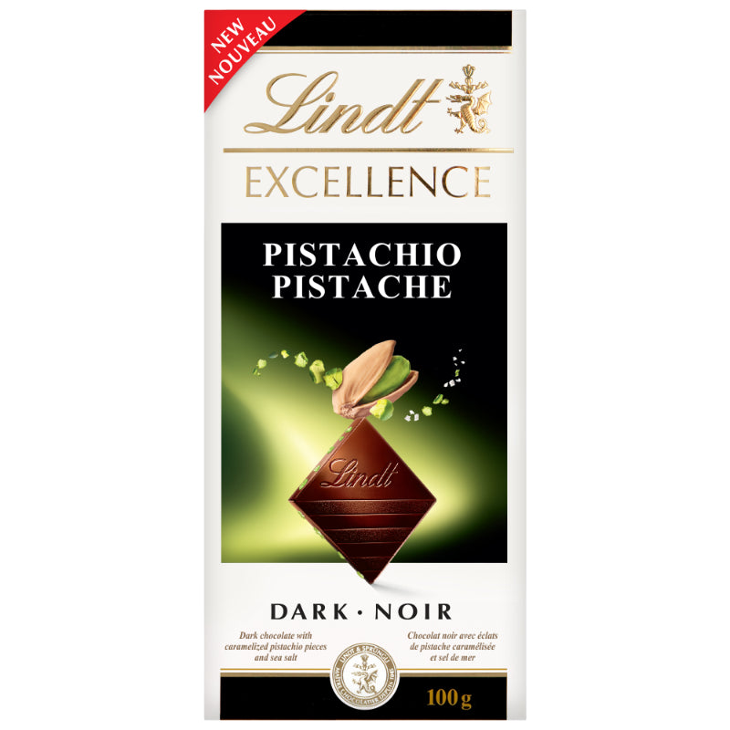 Lindt EXCELLENCE Pistachio Dark Chocolate Bar - 100g