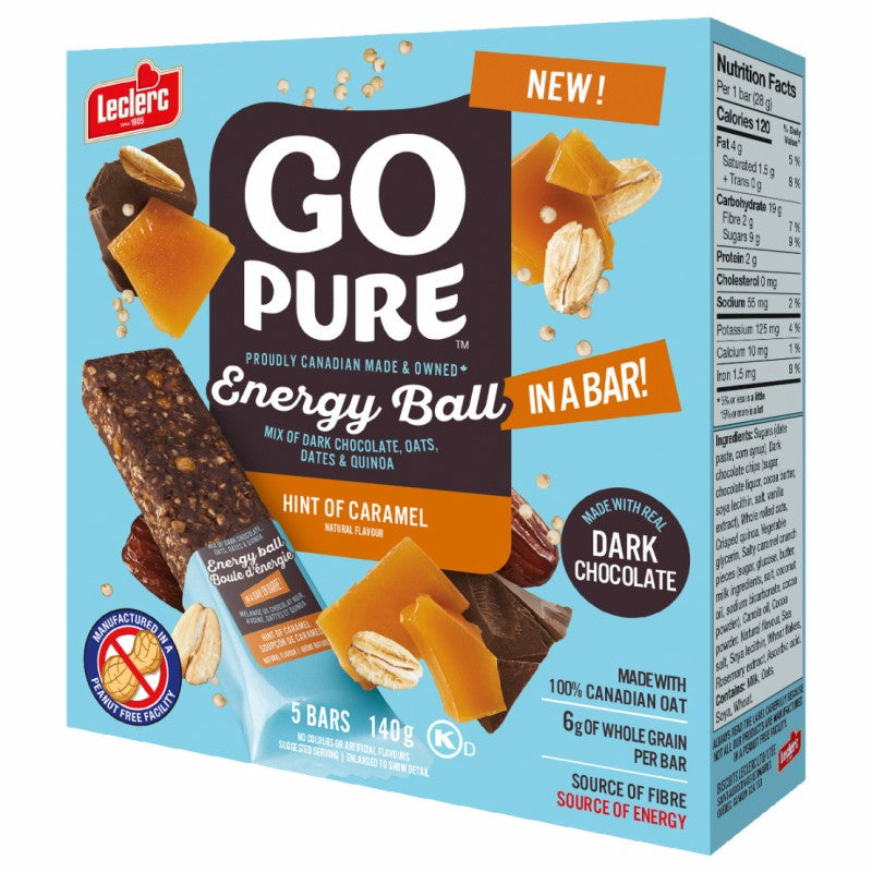 Leclerc GoPure Caramel Bars - 140g