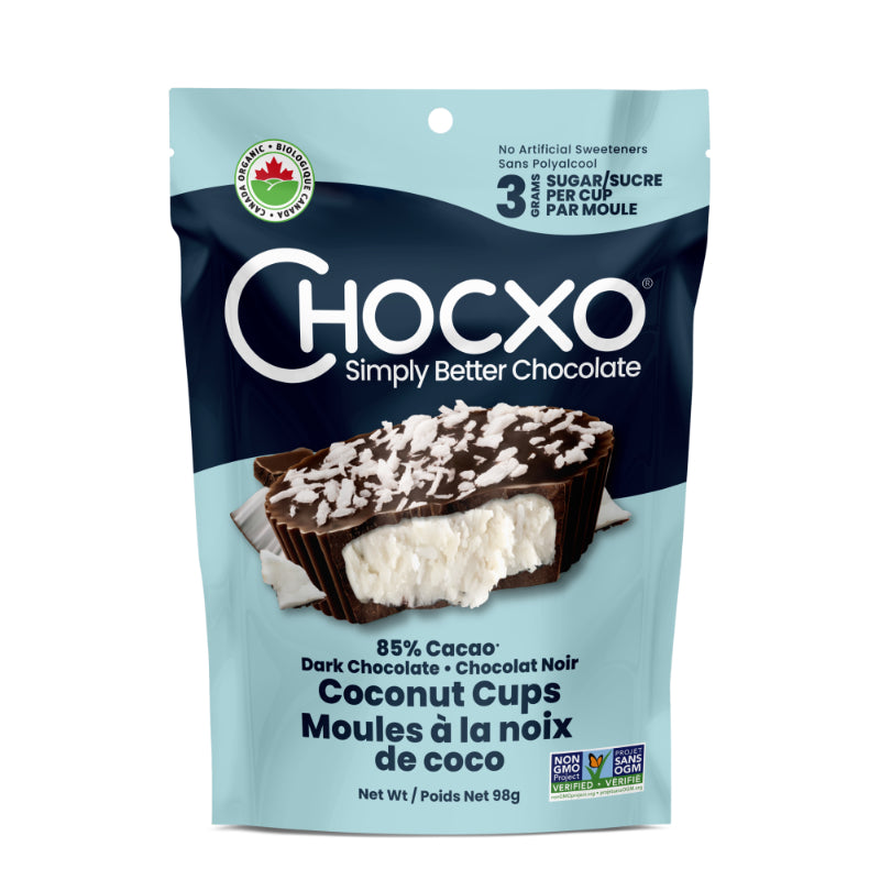 Chocxo Dark Chocolate Coconut Cups - 98g