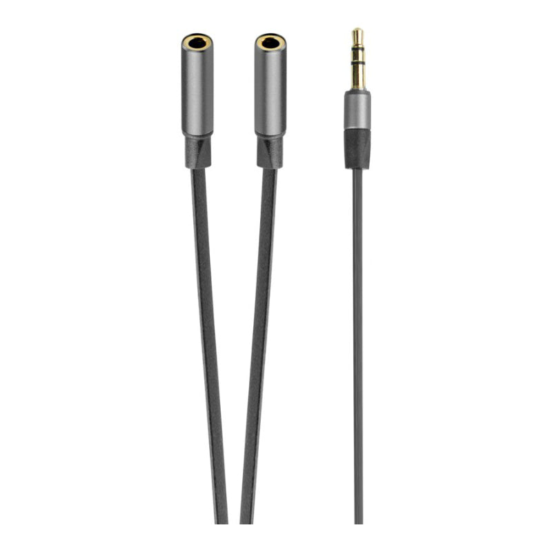 LOGiiX Sound Share XL Audio Splitter Cable - Graphite Grey - 35cm