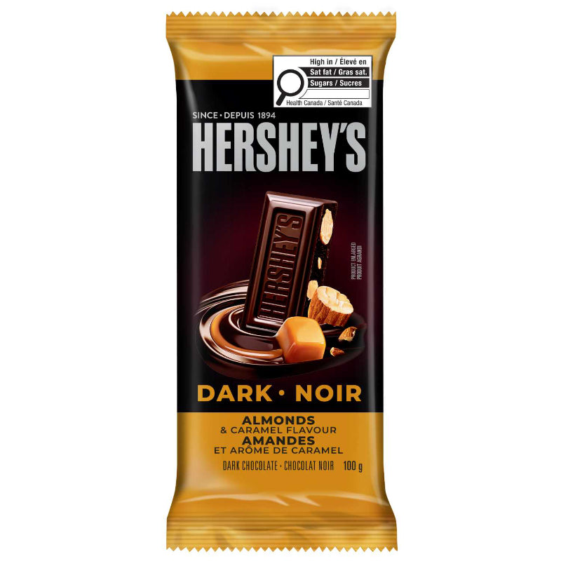 Hershey's Dark Chocolate Bar - Almond and Caramel - 100g