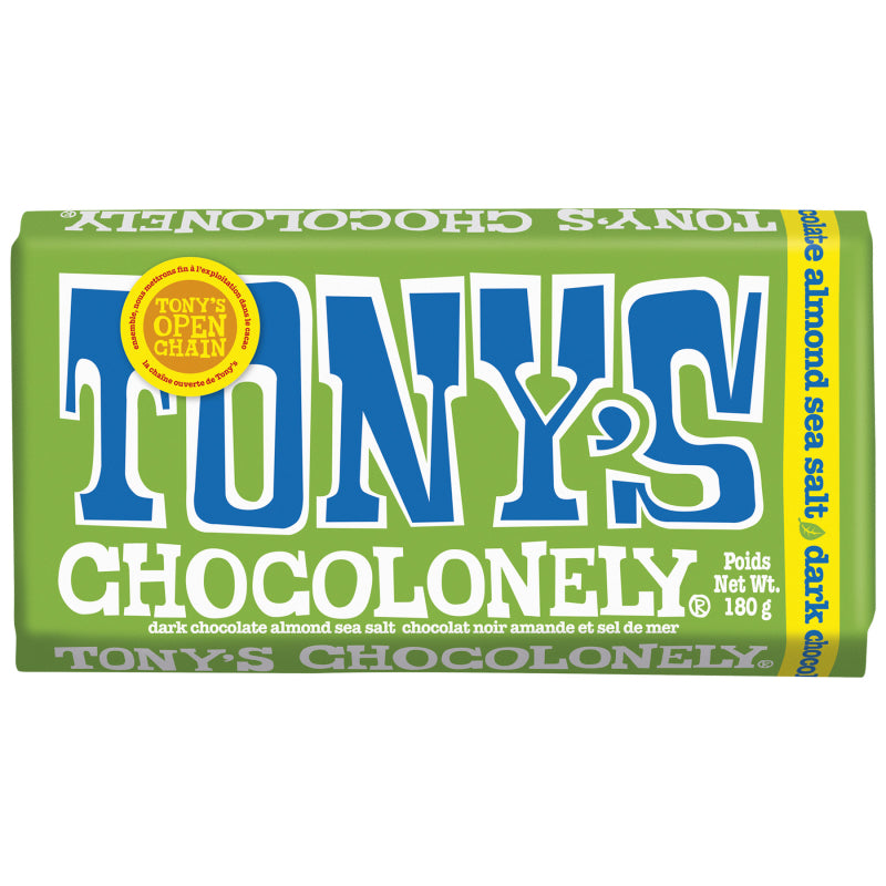 Tony's Chocolonely Dark Chocolate - Almond Sea Salt - 180g