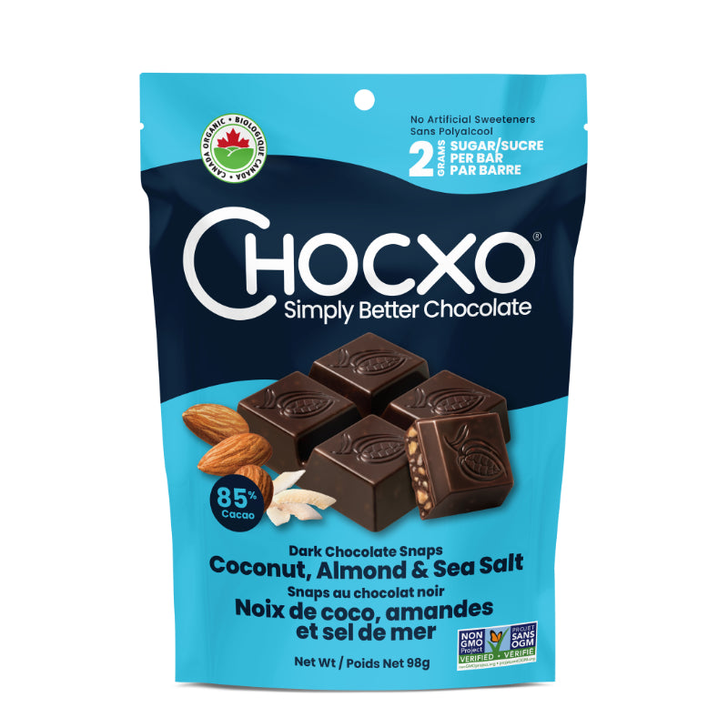 Chocxo Coconut Almond & Sea Salt Snaps - 98g