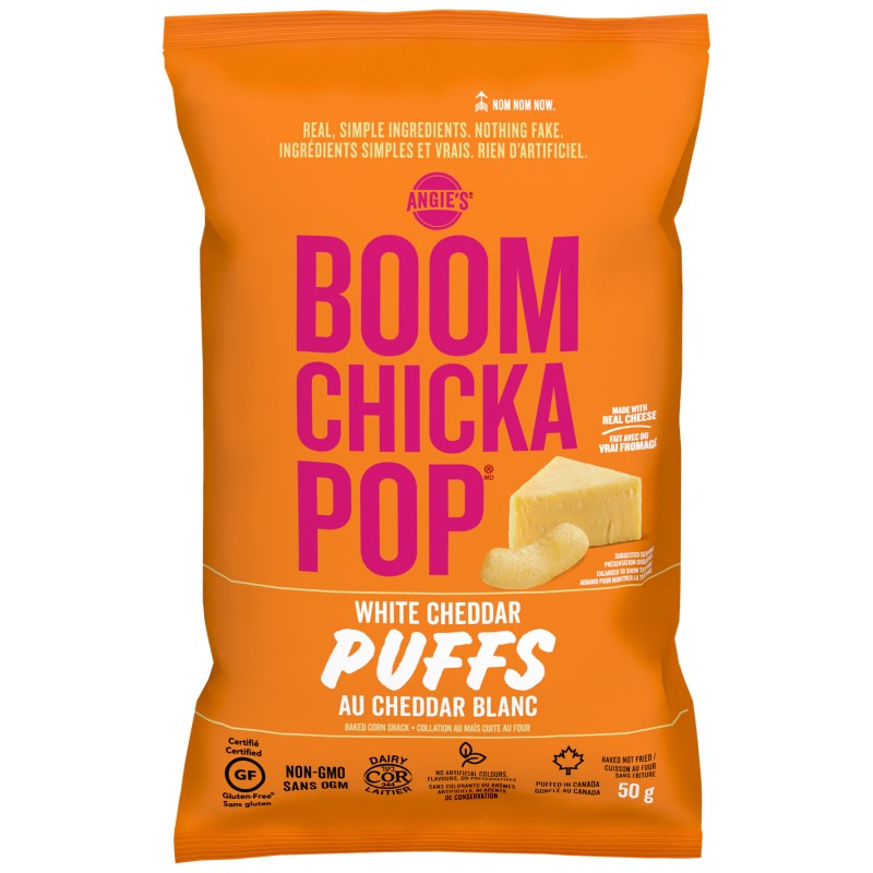 Angie's Boomchickapop Puffs - White Cheddar - 50g