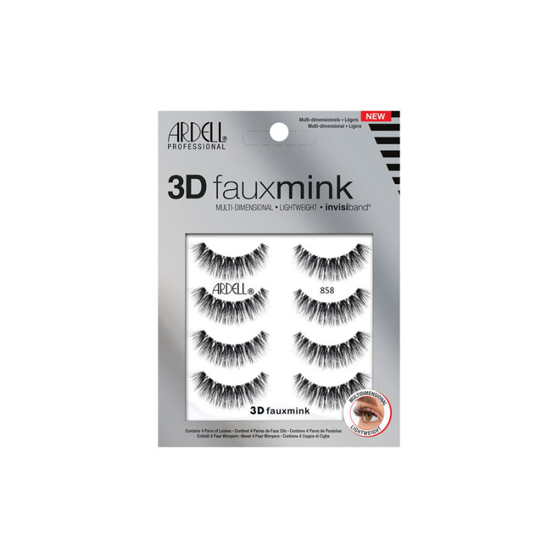 Ardell Professional 3D Faux Mink 858 False Lashes - 4 pairs