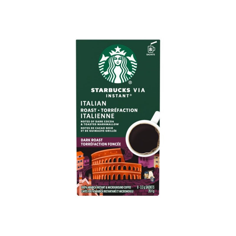 Starbucks VIA Instant Coffee Sachet - Italian Roast - 8's - 26.4g