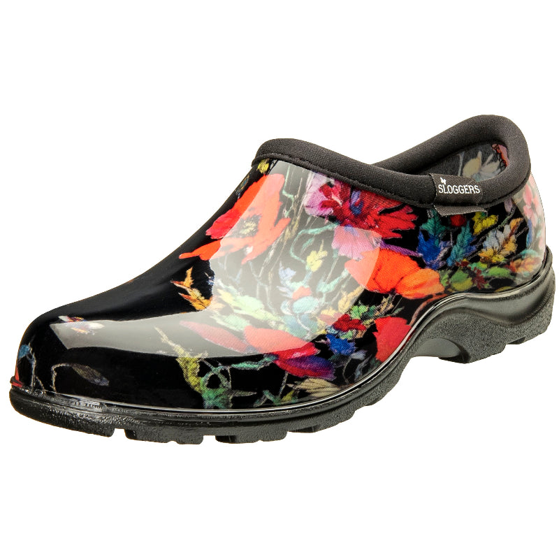 Sloggers Women's Garden Shoe - In Fields Black - Size 6-10