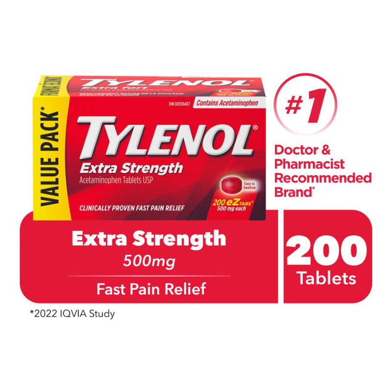 Tylenol* Extra Strength Acetaminophen eZ Tabs - 500mg - 200's