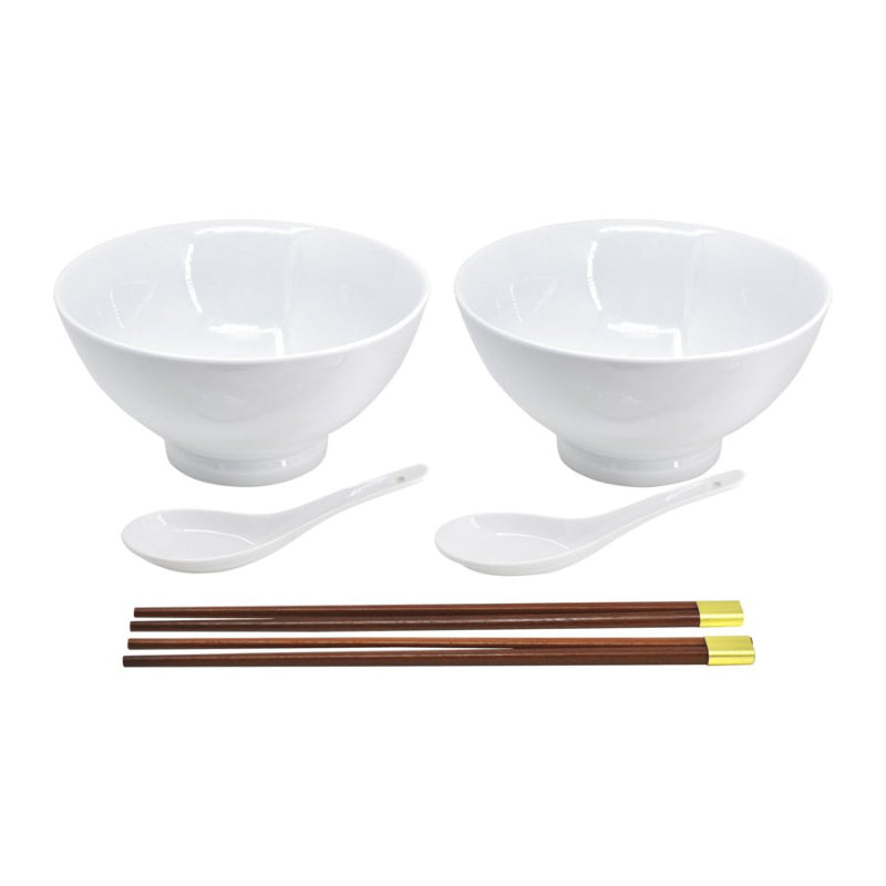 BIA Noodle Bowl Meal Set - White - 6 piece