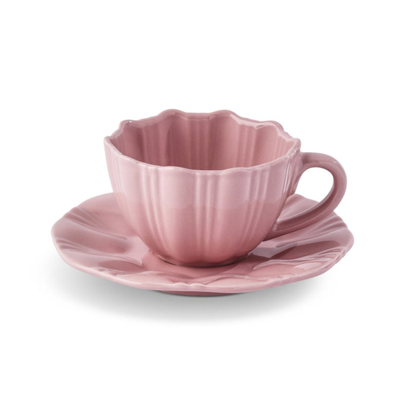MEDICI Tea Cup and Saucer Set - Floral - Pink