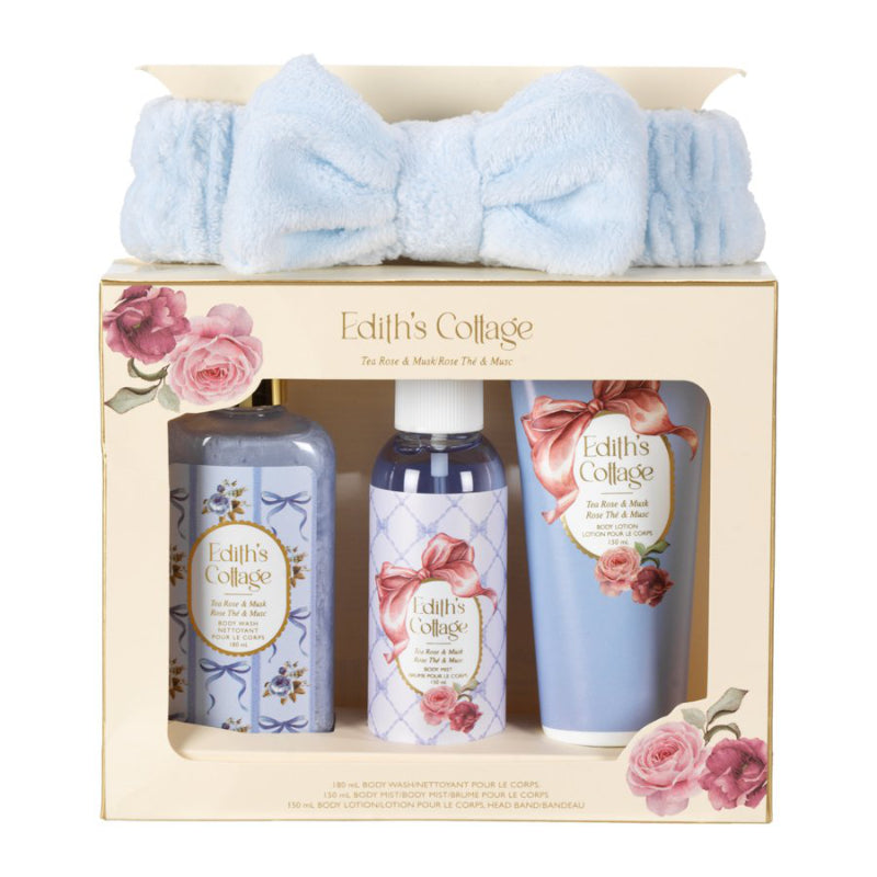 Edith's Cottage Body Gift Set - Tea Rose & Musk - 4 piece