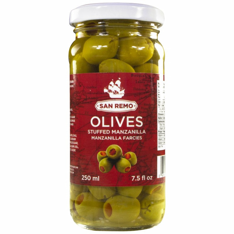 San Remo Stuffed Manzanilla Olives - 250ml