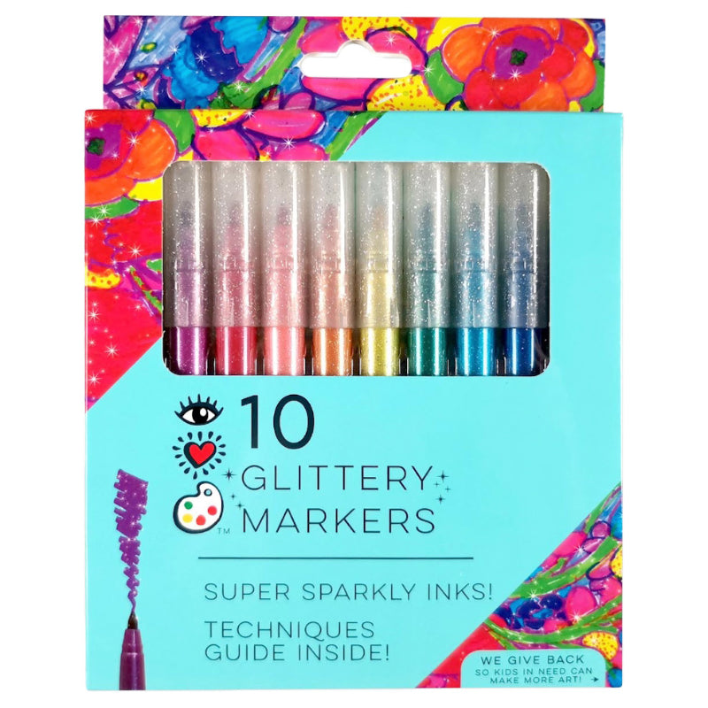 iHeart Super Sparkly Glittery Markers - 10s