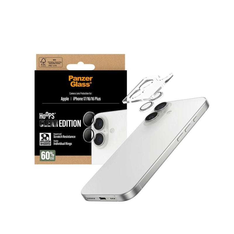 PanzerGlass Hoops Lens Protector for Apple iPhone 17 - Black / Clear