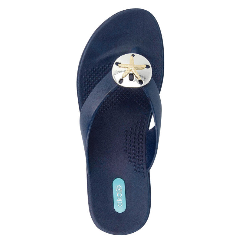 Oka'b Sandy Sapphire Flip Flops - Blue