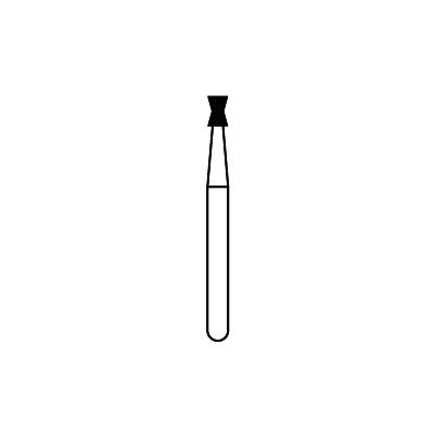 Solo Diamond™ Single-Use Diamond Burs – FG, Medium, Blue, Hourglass Flat End, # 813, 2.2 mm Head Length, 1.4 mm Head Diameter, 25/Pkg