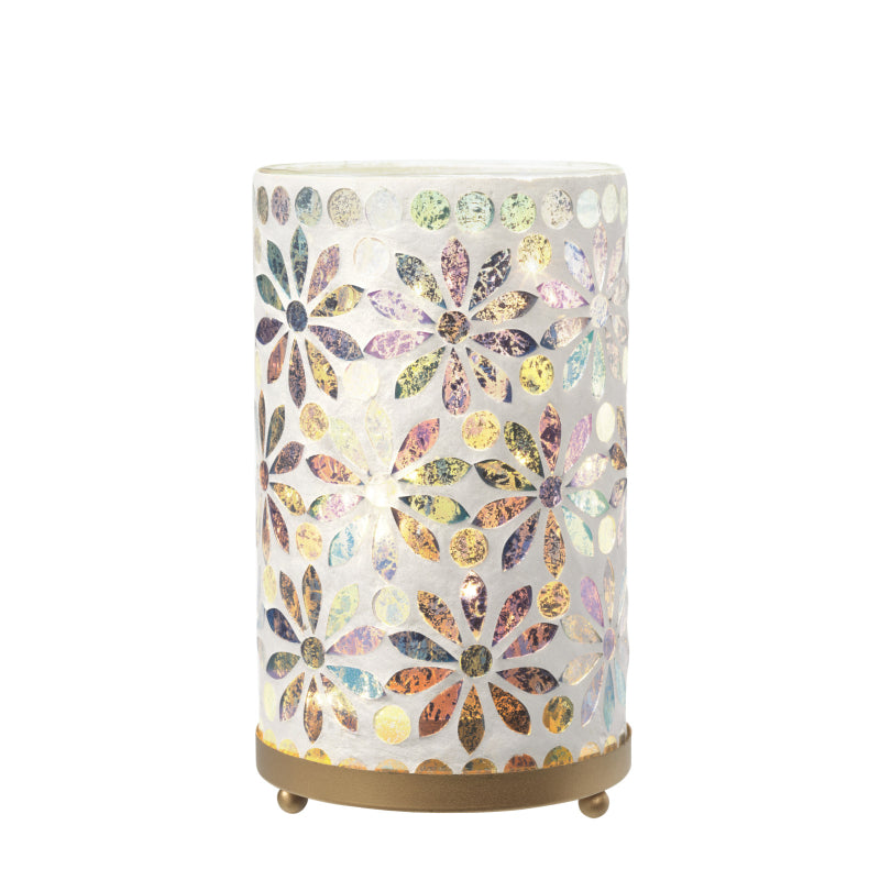Collection by London Drugs Battery Operated Mosaic Lamp - Indigo - Large - 12x12x21cm