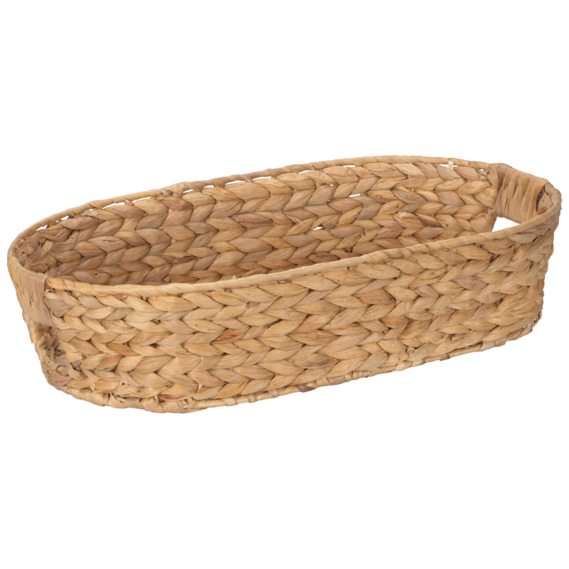 Collection by London Drugs Water Hyacinth Oval Tray Basket - 47 x 30 x 10cm