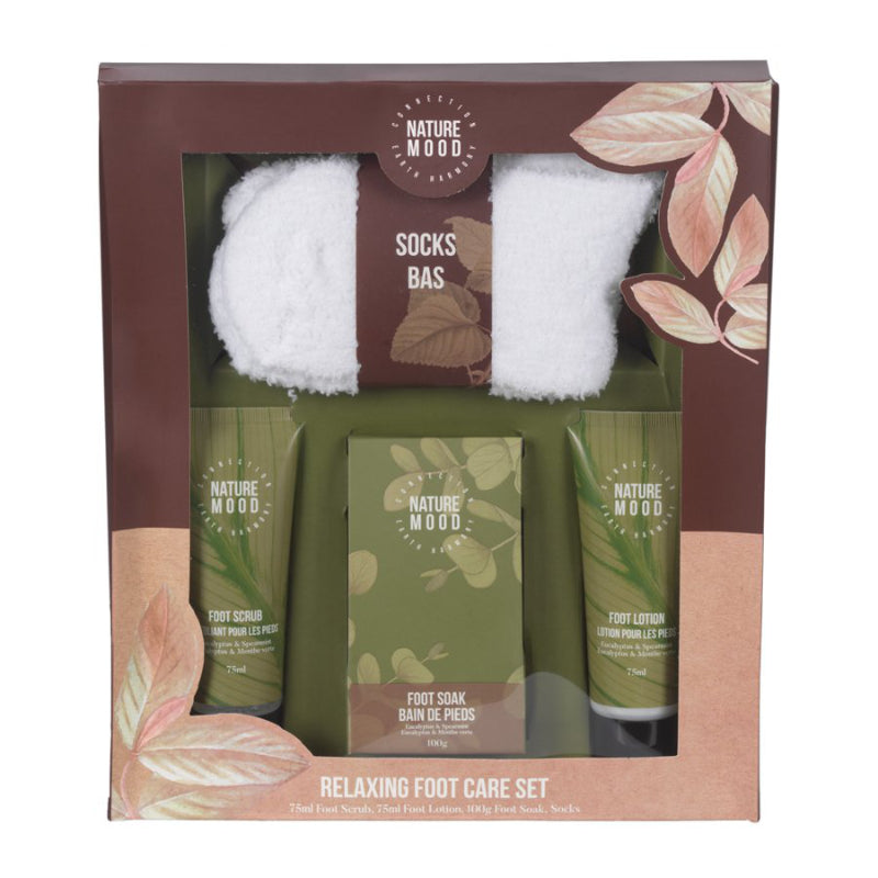 Nature Mood Relaxing Foot Care Set - Eucalyptus / Spearmint - 4 pieces
