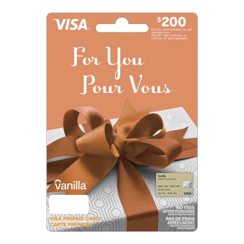 Vanilla Visa For You Gift Card - $200