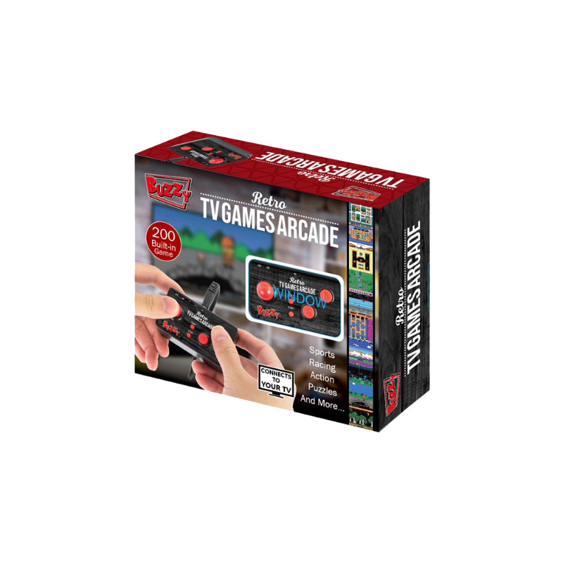 Buzzy Retro TV Games Arcade - Black