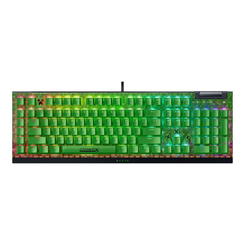 Razer BlackWidow V4 X Gamin Keyboard - Razer Clicky Mechanical Green Switch - Minecraft Edition - RZ03-04704100-R3M1