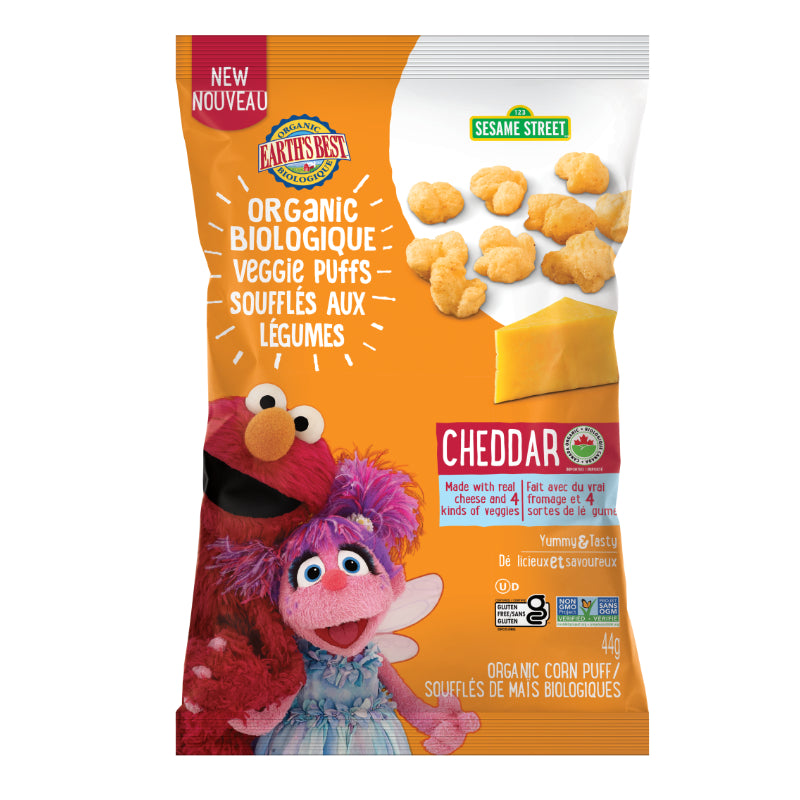 Earth's Best Organic Garden Veggie Cheddar Puffs - 44g