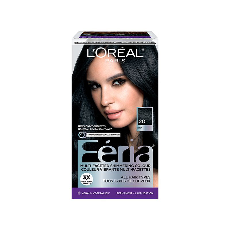 L'Oréal Paris Feria Permanent Hair Color - Black (20)