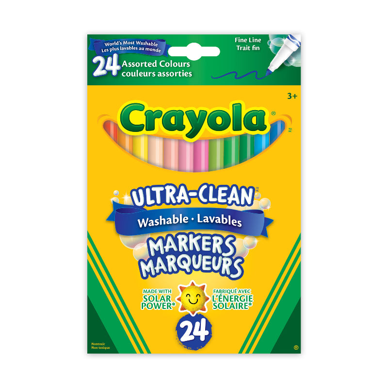 Crayola Ultra-Clean Washable Markers - 24 Assorted Colours