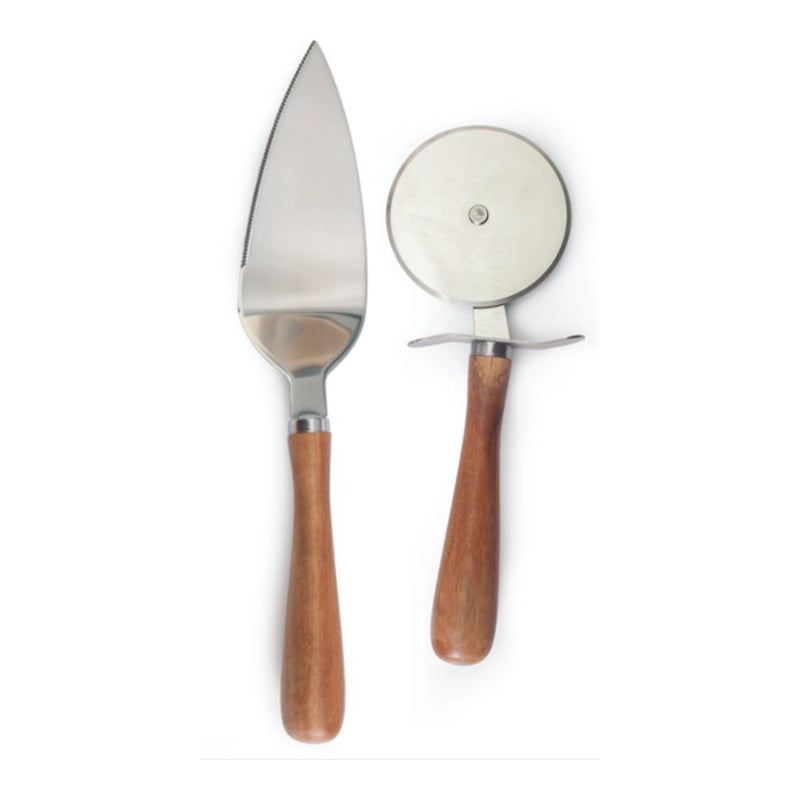 Natural Living ACACIA Pizza Serving Set - Natural - 2 piece