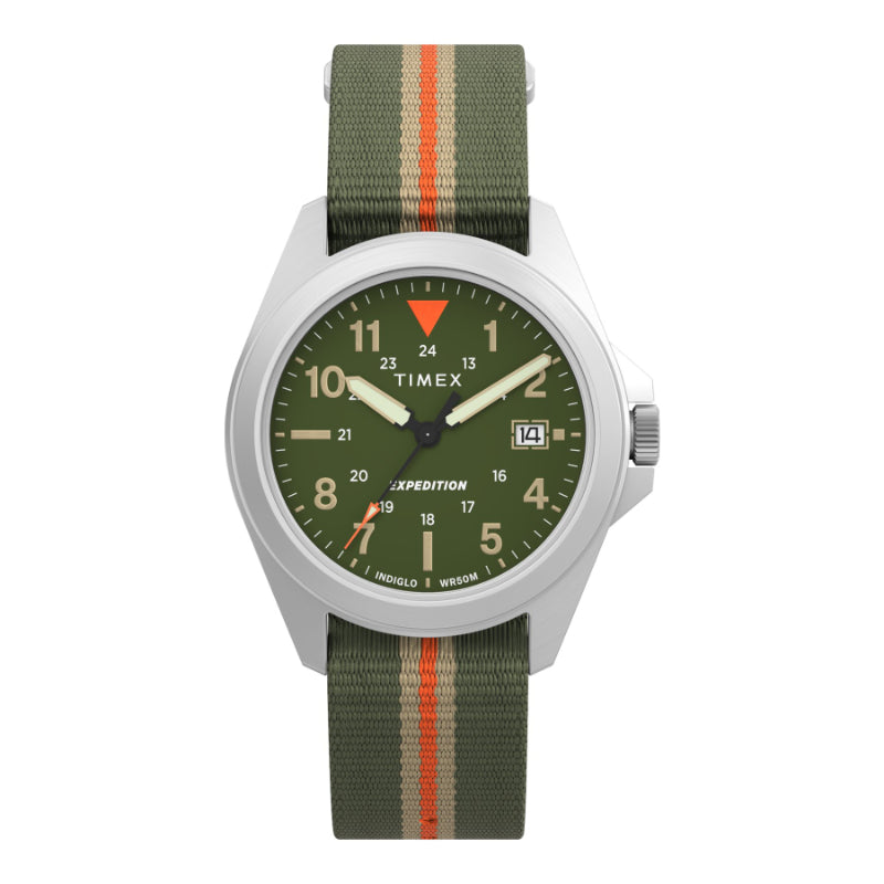 Timex Expedition Field Wristwatch - Silver-Tone/Green - TW4B324009J