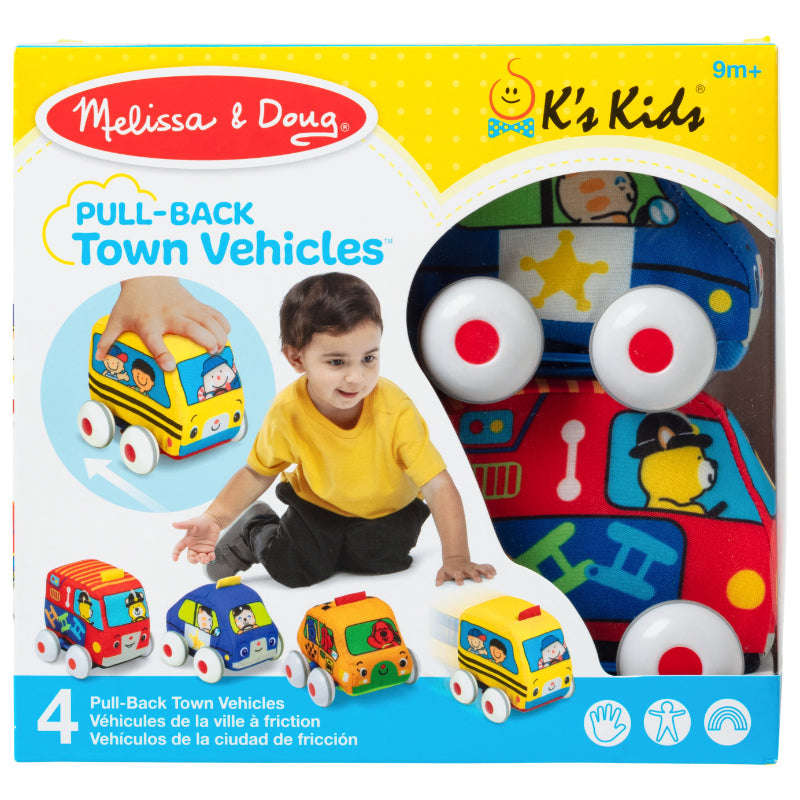 Melissa & Doug Pull Back Town Vehicles - Set of 4