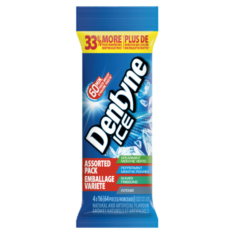 Dentyne Ice Sugar-Free Chewing Gum - Assorted Pack - 4 x 16 piece