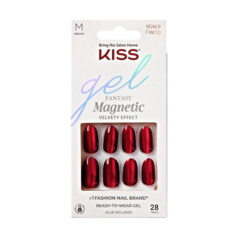 Kiss Gel Fantasy Magnetic False Nails Kit - Medium - Oval - Beatbelles - 28's