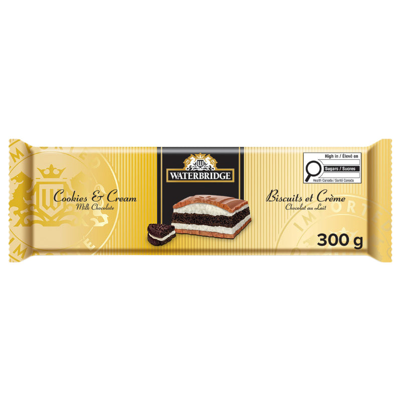 Waterbridge Milk Chocolate Bar - Cookies & Cream - 300g