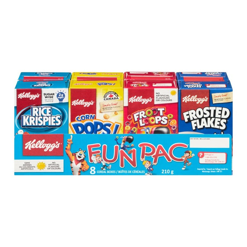 Kellogg's Fun Pack Cereal Breakfast - 8's - 210g