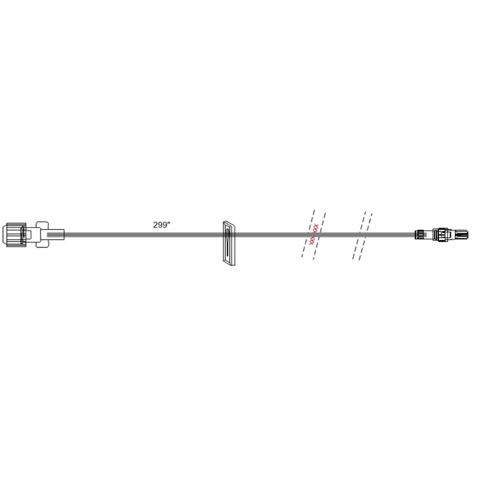 EXT SET 300 IN 8.5ML SMALBORE CL ROTAT LUER DEHP LF 50EA/CA