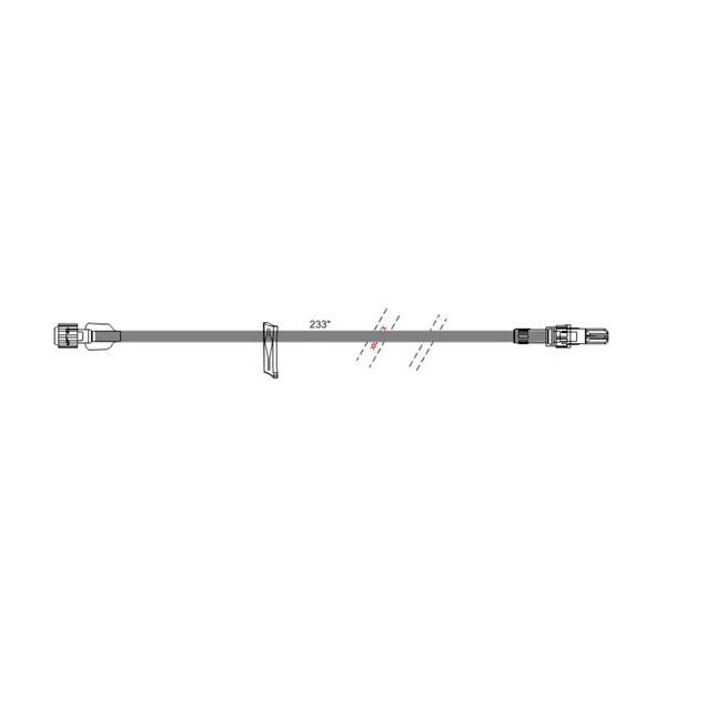 EXT SET 234IN 13.2ML W. CLAMP LUER LTX/DEHP FREE 25EA/CA