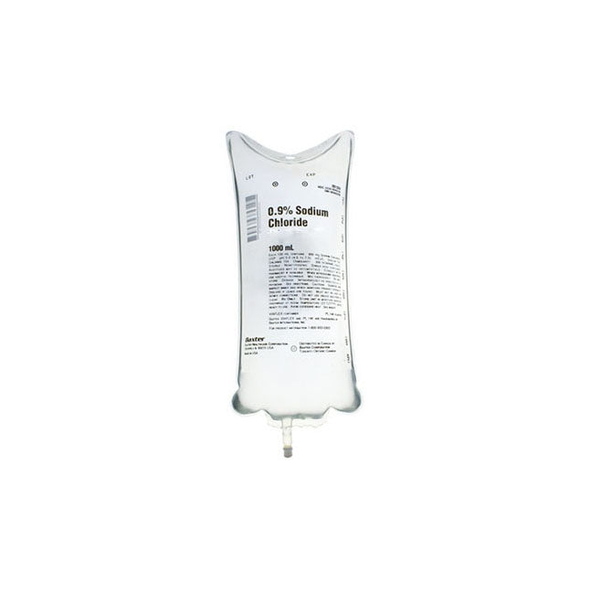 Irrigation Solution, 0.9% Sodium Chloride, Baxter Sterile Container System, 1000mL