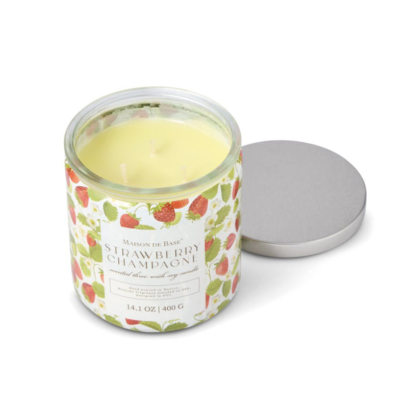 Maison de Base Candle Glass - Strawberry Champagne