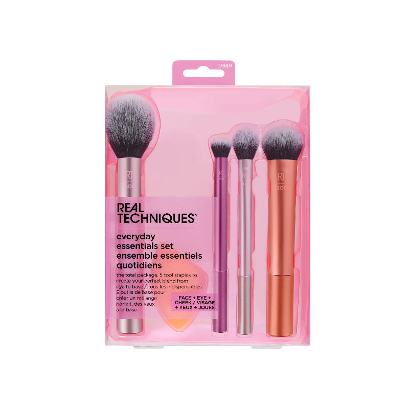 Real Techniques Everyday Essentials Cosmetic Brush Set - 5 piece