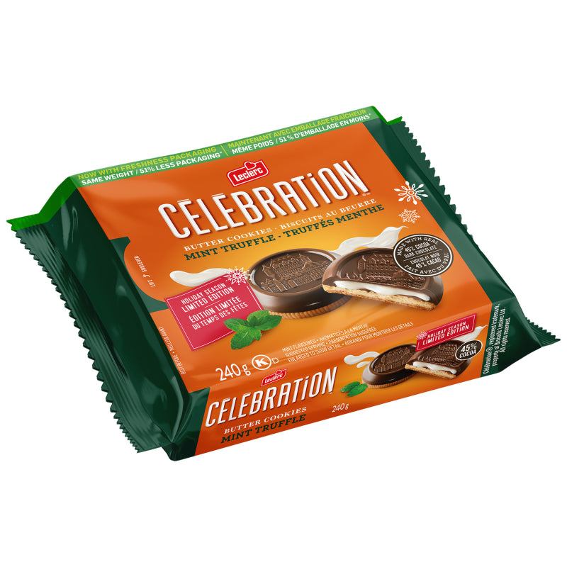 Leclerc Celebration Butter Cookies - Mint Truffle - 240g