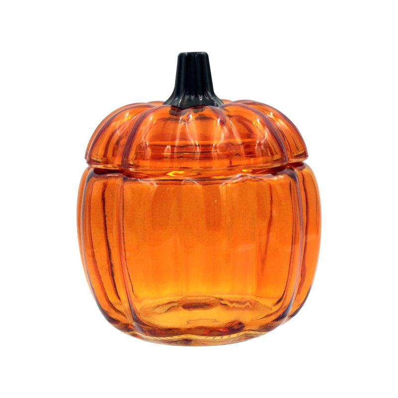Pumpkin Shape Glass Jar - 550ml - 5in