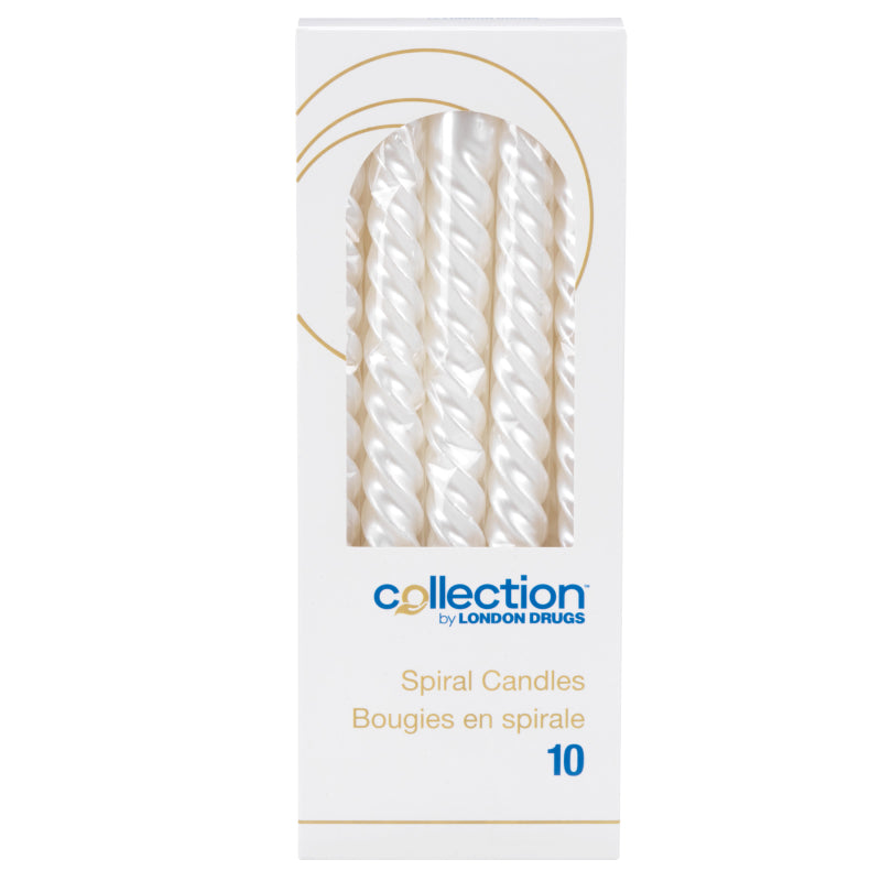 Collection by London Drugs Pearl Candle - Spiral - Pearl White - 10's