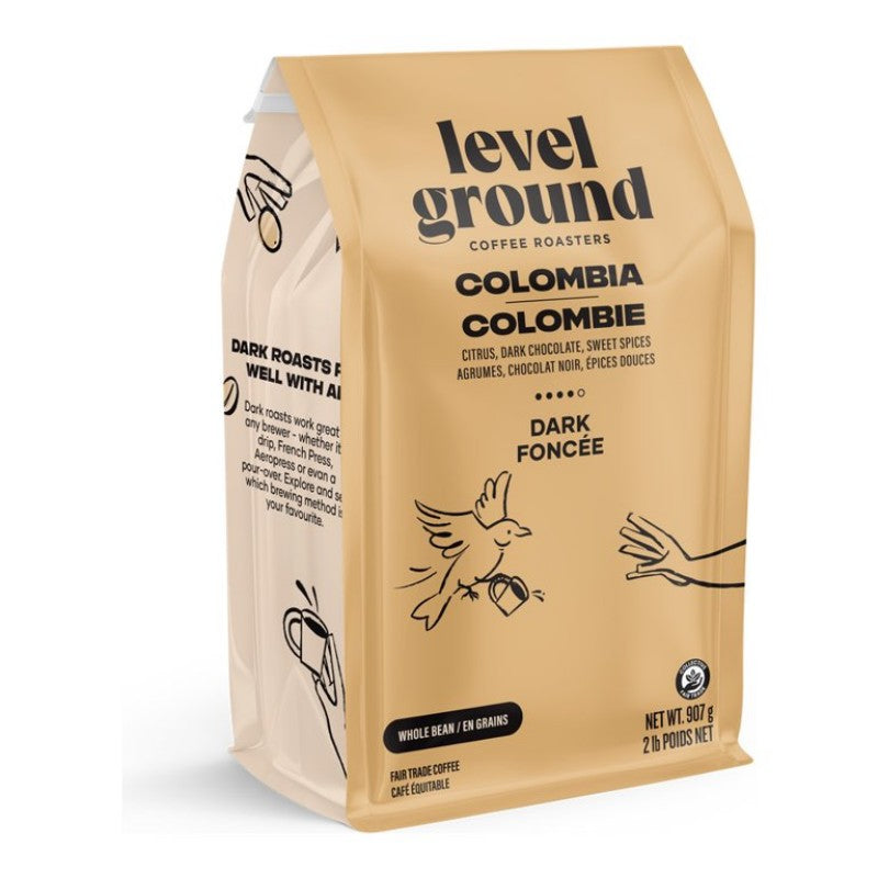 Level Ground Colombia Coffee Beans - Dark - 907g