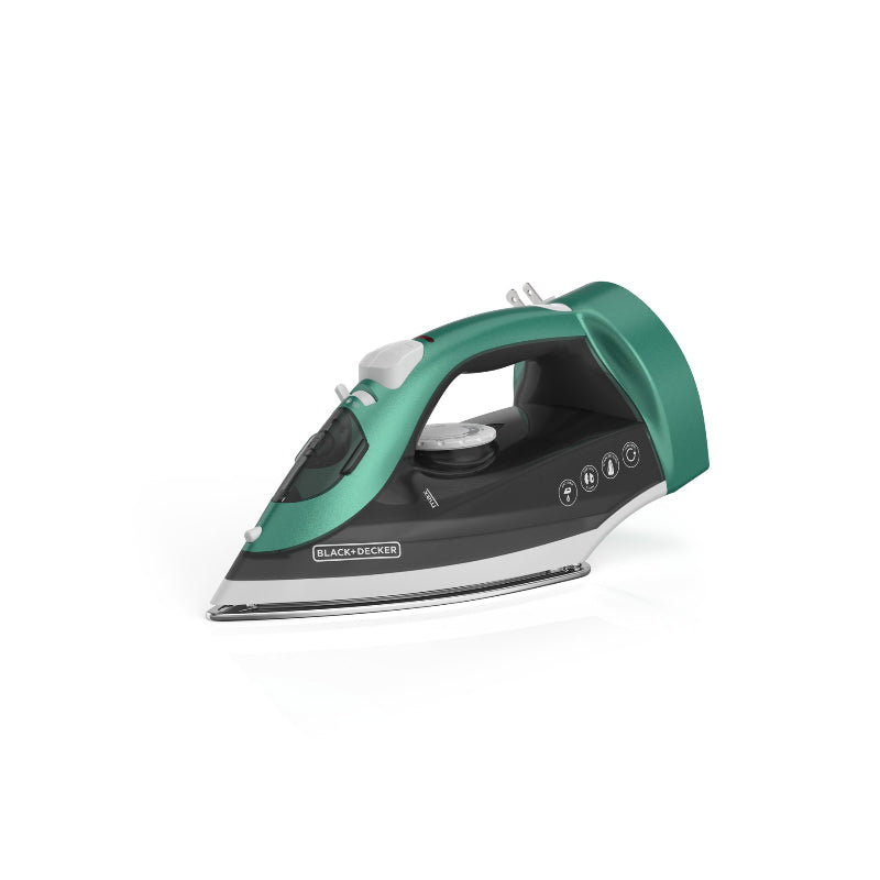BLACK+DECKER Steam Iron - Black/Green - ICR004G