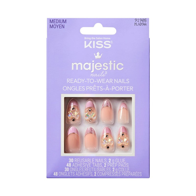 KISS Majestic Nails Dream Sculpted Nail Set - Medium - Almond - Maestro - 30's