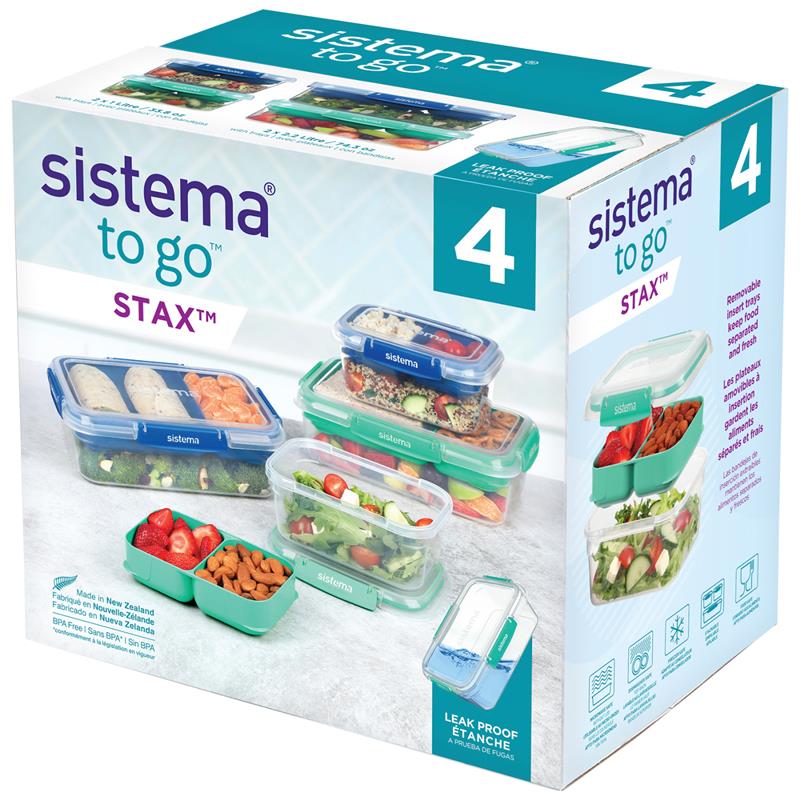 Sistema Stax To Go Set - 4 Piece