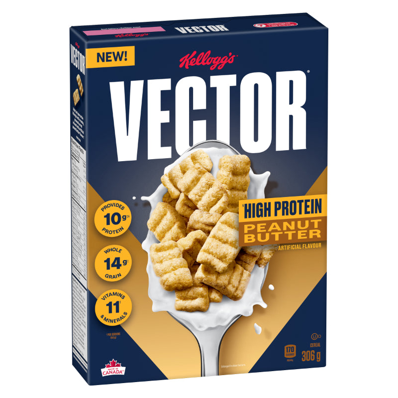 Kellogg's Vector High Protein Peanut Butter Cereal - 306g