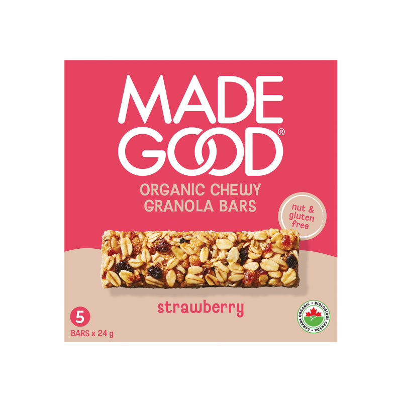 MadeGood Organic Chewy Granola Bars - Strawberry - 5 pack / 120g